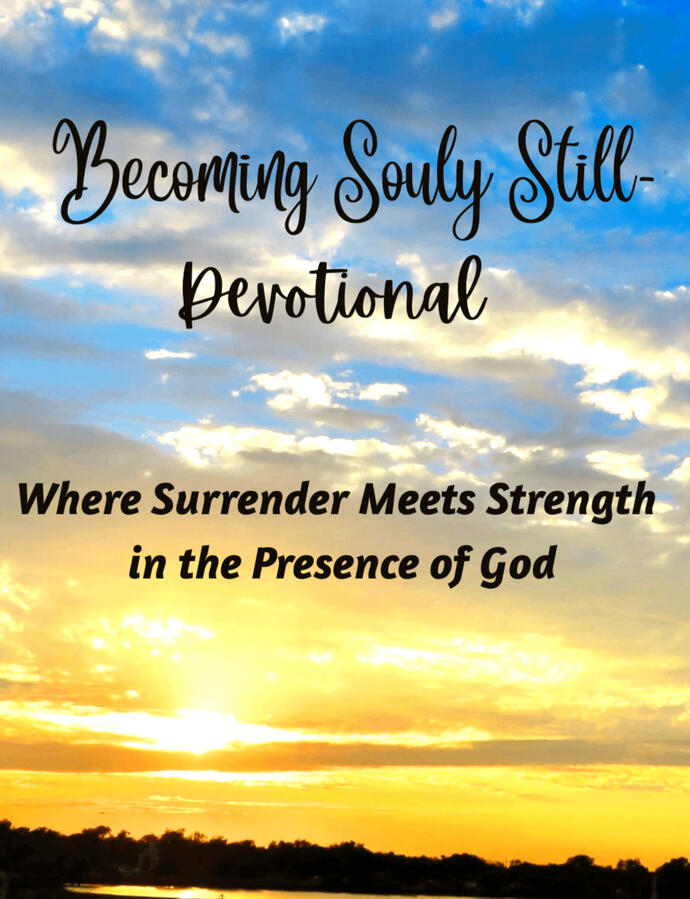 More than a devotional, Becoming Souly Still is a sacred invitation to Abide — to live anchored in His presence, confident in His love, and restored by His Spirit. If your heart longs for deeper connection, this journey will carefully lead you there, one d More than a devotional, Becoming Souly Still is a sacred invitation to Abide — to live anchored in His presence, confident in His love, and restored by His Spirit. If your heart longs for deeper connection, this journey will carefully lead you there, one d